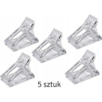Beauty AG599C Klipy na predlžovanie nechtov, 5 ks, transparentné