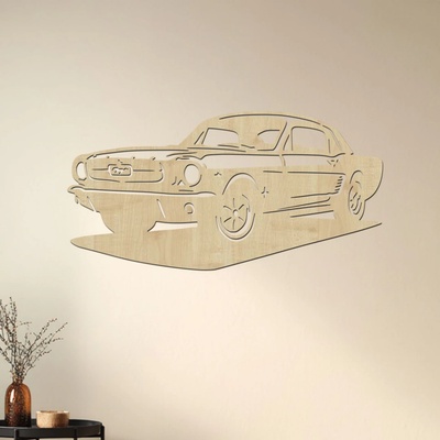 dřevo života Dřevěný obraz Ford Mustang Rozměry (cm): 80x40, Zvolte barvu dekoru: Javor