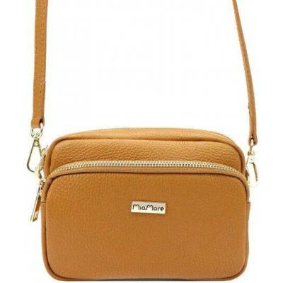 MiaMore kožená kabelka 01-062 Dollaro camel