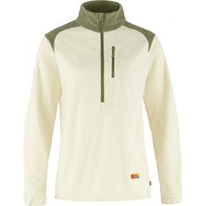Fjällräven Дамски поларен пуловер Fjällräven Women's Vardag Lite Fleece Fleece jumper - Chalk White / Light Olive (105-3503-0315)