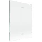 Mexen Lunar параван за вана 2-крилен десен 130 x 150 см, прозрачен, бял - 897-130-100-20-00-P (897-130-100-20-00-P)