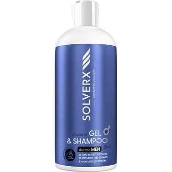 Solverx Men sprchový gél a šampón na vlasy 2v1 400 ml