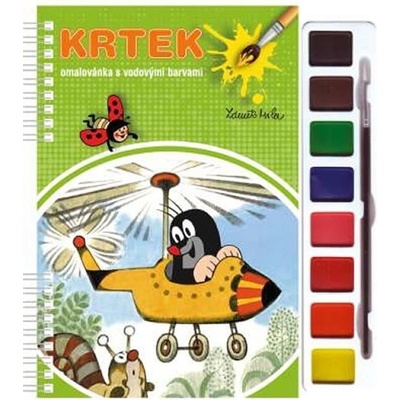 Krtek omalovánka s vodovými barvami