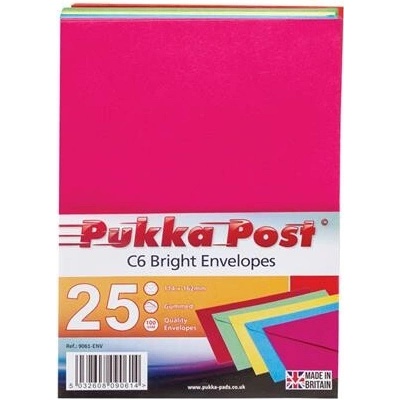 Obálka, C6, silikónová, PUKKA PAD "Bright", mix farieb