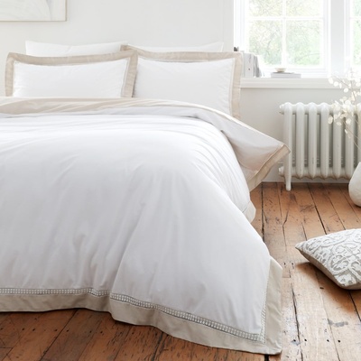 Bianca Бяло памучно спално бельо за двойно легло 200x200 cm Oxford - Bianca (BD/58258/R/DQS/NT)