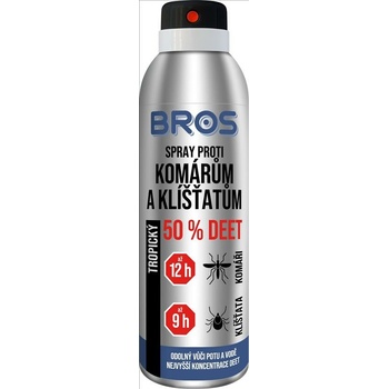 Bros spray proti komárom a kliešťom 50% DEET 180 ml
