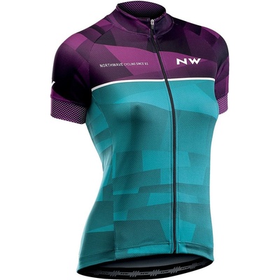 Northwave Origin Short Sleeves Violet/Green dámský