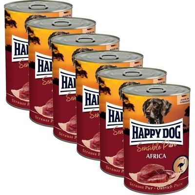 Happy Dog Strauß Pur Africa pštrosie 6 x 400 g