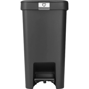 Brabantia Кош за боклук с педал Brabantia StepUp 1008479, 16 л, Екологични материали, Голям отвор, Тъмносив (1008479)