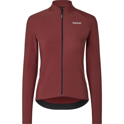 GripGrab Дамска фланелка с дълъг ръкав за колоездене Gripgrab Women's PACR Thermal Long Sleeve Jersey Cycling jersey - Dark Red (156-2691-0113)