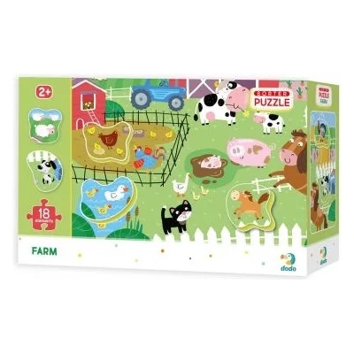 dodo - Пъзел сортер - Ферма - 18 части (300161)