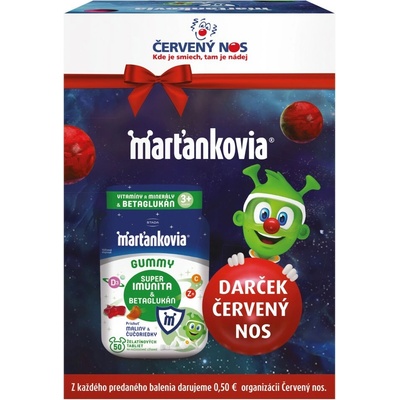 Walmark Marťankovia GUMMY Super Imunita & Betaglukán 50 ks + darček