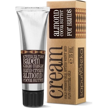 Sapunoteka Hands Cream Almond & Cocoa Butter hydratační krém na ruce mandle & kakao 75 ml
