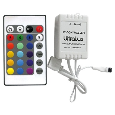 ULTRALUX КОНТРОЛЕР ir УПРАВЛЕНИЕ ЗА rgb 24БУТОНА 6А 12-24v dc 72w (rgbirc24)