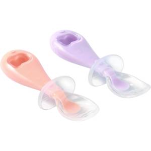 Babyono Комплект силиконови лъжички Babyono - Be Active, 2 броя, розова и лилава (5901435414255) - ozone