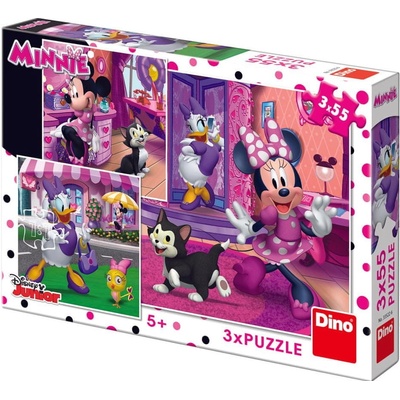 Dino WD Deň s Minnie 3 x 55 dielov