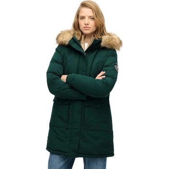 SUPERDRY Анорак Superdry Everest Faux Fur parka - Green (Enamel Green)