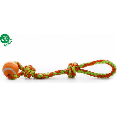 JK Animals bavlněné přetahovadlo s tenisákem 43 cm