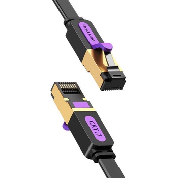 Vention ICABI Flat Cat.7 Patch, 3m, černý