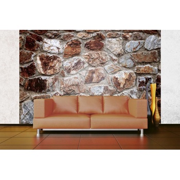 DIMEX ART s. r. o Самозалепваща се флизелинова фототапета винтидж каменна облицовка 375 x 250 см