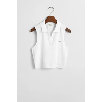 Gant Slim Pique Top White – Sleviste.cz