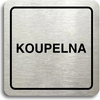 Accept Piktogram „kúpeľňa“ (80 × 80 mm) (strieborná tabuľka – čierna tlač)