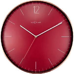 NeXtime Стенен часовник Essential XXL медно-червен (3258RO)