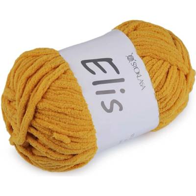 Pletací žinylková příze Elis 100 g Varianta: 6 hořčicová, Balení: 1 ks 57857/147371/266592