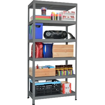 Carmen Метален стелаж HARD 180x100x40 см, до 130 кг на рафт - сив (3580513)