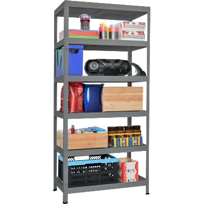 Carmen Метален стелаж HARD 180x100x40 см, до 130 кг на рафт - сив (3580513)