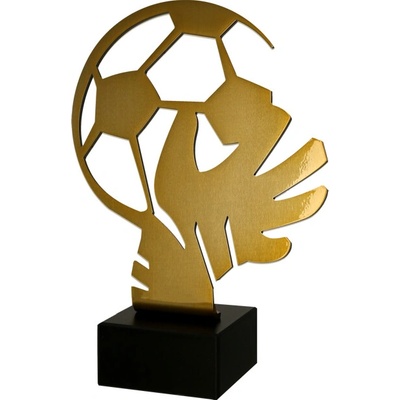 Zlatá kovová trofej Fotbal Výška: 30 cm