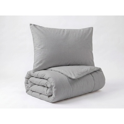 Brotex Obliečky bavlna UNI svetlo šedá nitený gombík 140x200 70x90