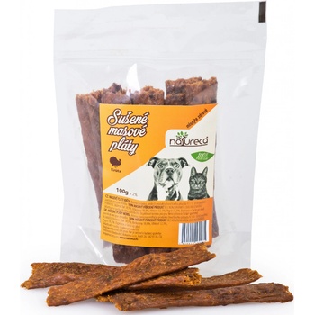 NATURECA Pochúťka Mäsové pláty Morčacie 100% mäso 100 g