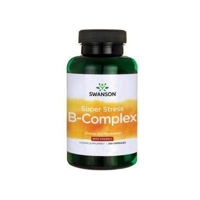 Swanson Витамин B Комплекс с витамин C - Super Stress - Vitamin B-Complex with Vitamin C / 240 Caps, 4305
