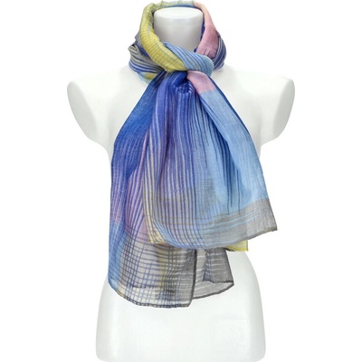Cashmere letná šatka modrá