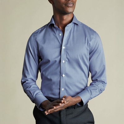 Charles Tyrwhitt Spread collar Non-Iron štandardná košile extra slim fit klasické gombíky royal blue