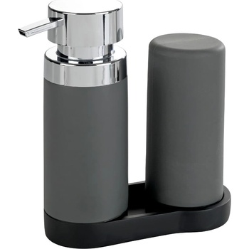 Wenko Комплект от 2 сиви дозатора за препарат с тавичка Squeeze, 250 ml Easy Squeez-e - Wenko (54735100)