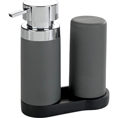 Wenko Комплект от 2 сиви дозатора за препарат с тавичка Squeeze, 250 ml Easy Squeez-e - Wenko (54735100)