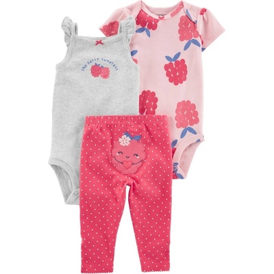Carter’s Set 3dielny legíny body kr. rukáv body na ramienka Pink Raspberry dievča