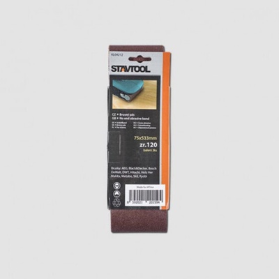 STAVTOOL Brusný pás | 75x533 mm zr. 120 (1bal/3ks)