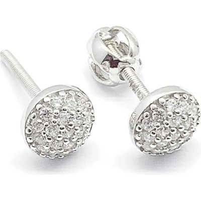 Jan Kos jewellery zlaté náušnice s bílým kamenem 59628426
