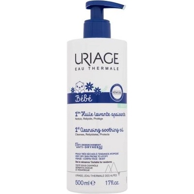Uriage Bébé 1st Cleansing Soothing Oil 500 ml успокояващо почистващо масло за суха и атопична кожа