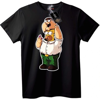 NOONEBRAND Тениска Simpson смесица - 2XL, Black