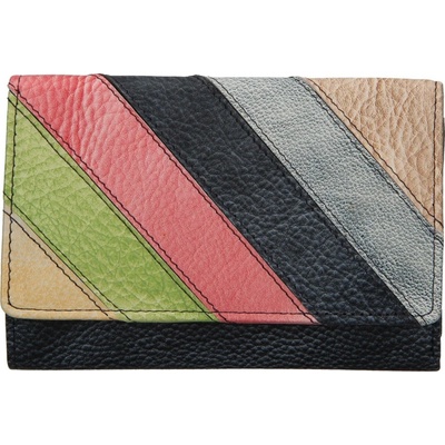 Lagen dámska kožená peňaženka 2864 77 R charcoal multi