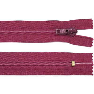 Spirálový zip no.5 nerozepínací 25cm vínový