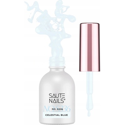 Saute Nails Hybridní lak S336 Celestial Blue pastelově světle modrá 8 ml