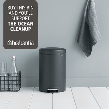 Image 1 of Brabantia 12 л. минерално сив кош за боклук с педал Brabantia NewIcon (649741)