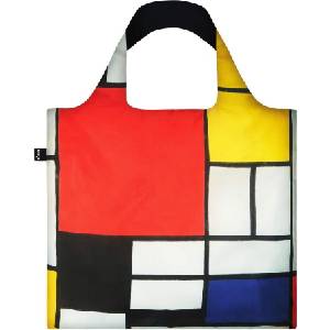 LOQI Чанта тип торба LOQI Museum Piet Mondrian Композиция в червено, синьо и жълто от рециклиран материал (PM.CO.R)