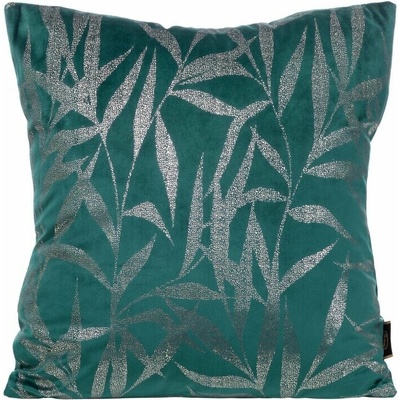 Takoy z mäkkého zamatu so zlatistou potlačou listov-HF-388645 45 x 45 cm