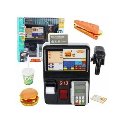 LEAN Toys Self-Checkout Cash Register Terminal Scanner Light Sounds